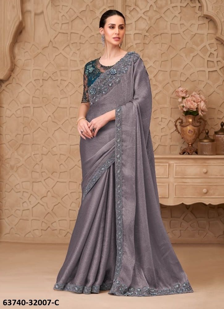 COLORS OF 32007 - Catalog # 63740 (Set of 6 Sarees) by The Fashion Hub