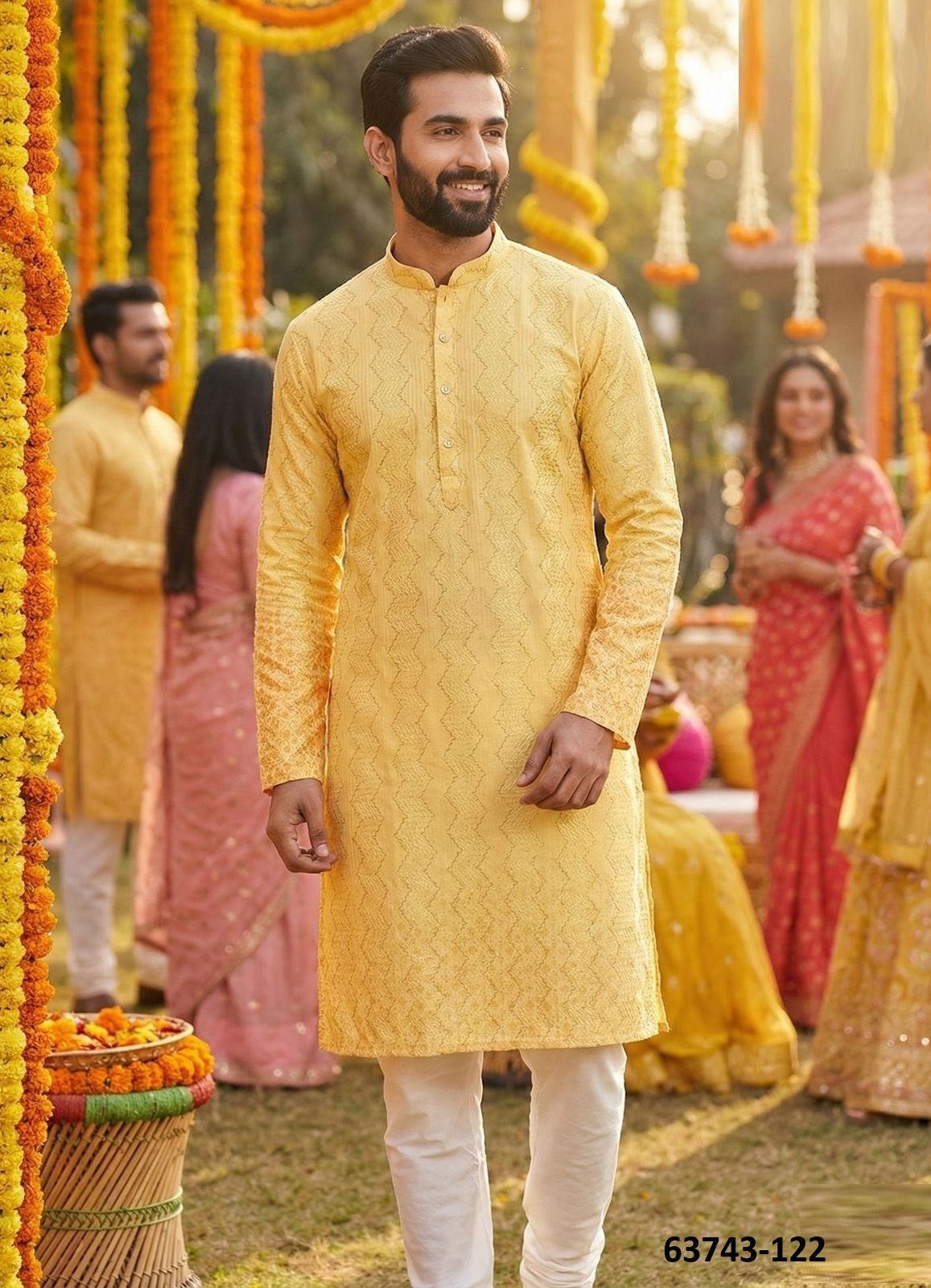 SAMAROO - Catalog # 63743 (Set of 4 Men's Ethnic Wear) by Blue Hills SAMAROO - Catalog # 63743 (Set of 4 Men's Ethnic Wear) by Blue Hills