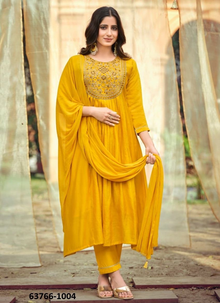NOOR - Catalog # 63766 (Set of 6 Readymade Salwar Suits) by Ossm Ahmedabad