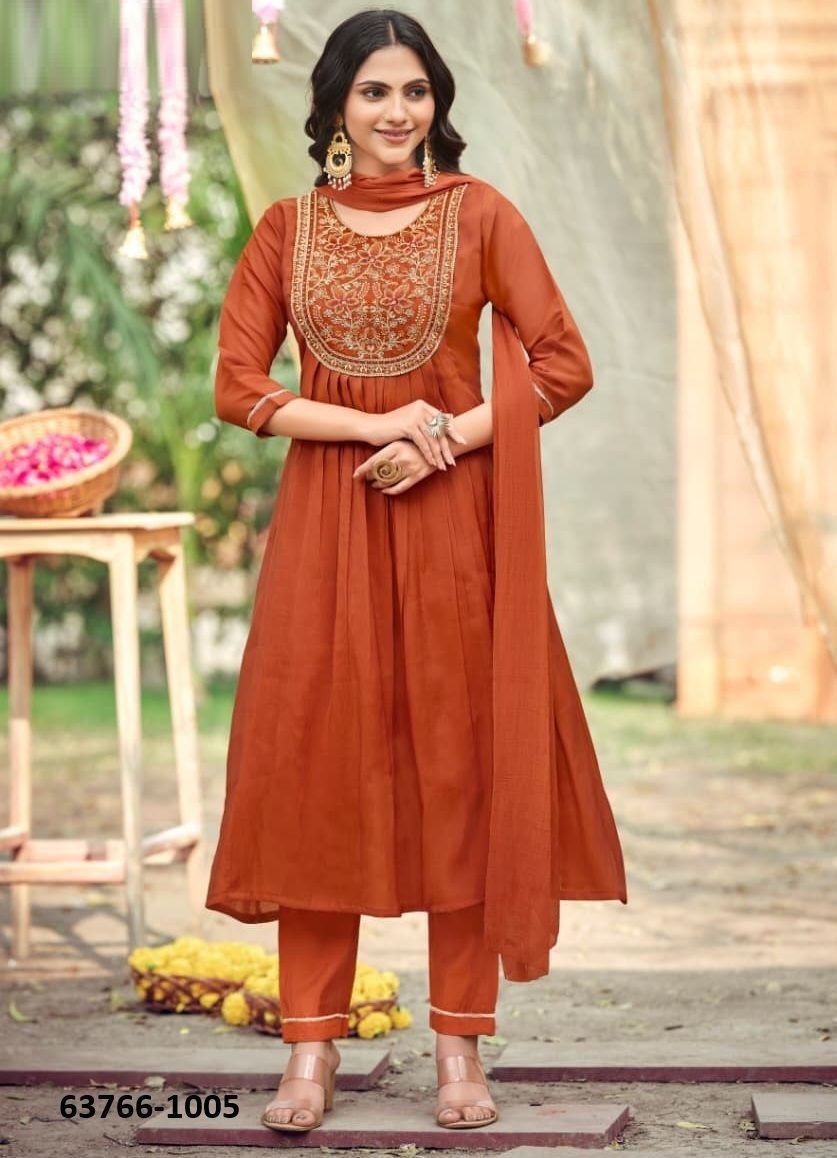 NOOR - Catalog # 63766 (Set of 6 Readymade Salwar Suits) by Ossm Ahmedabad