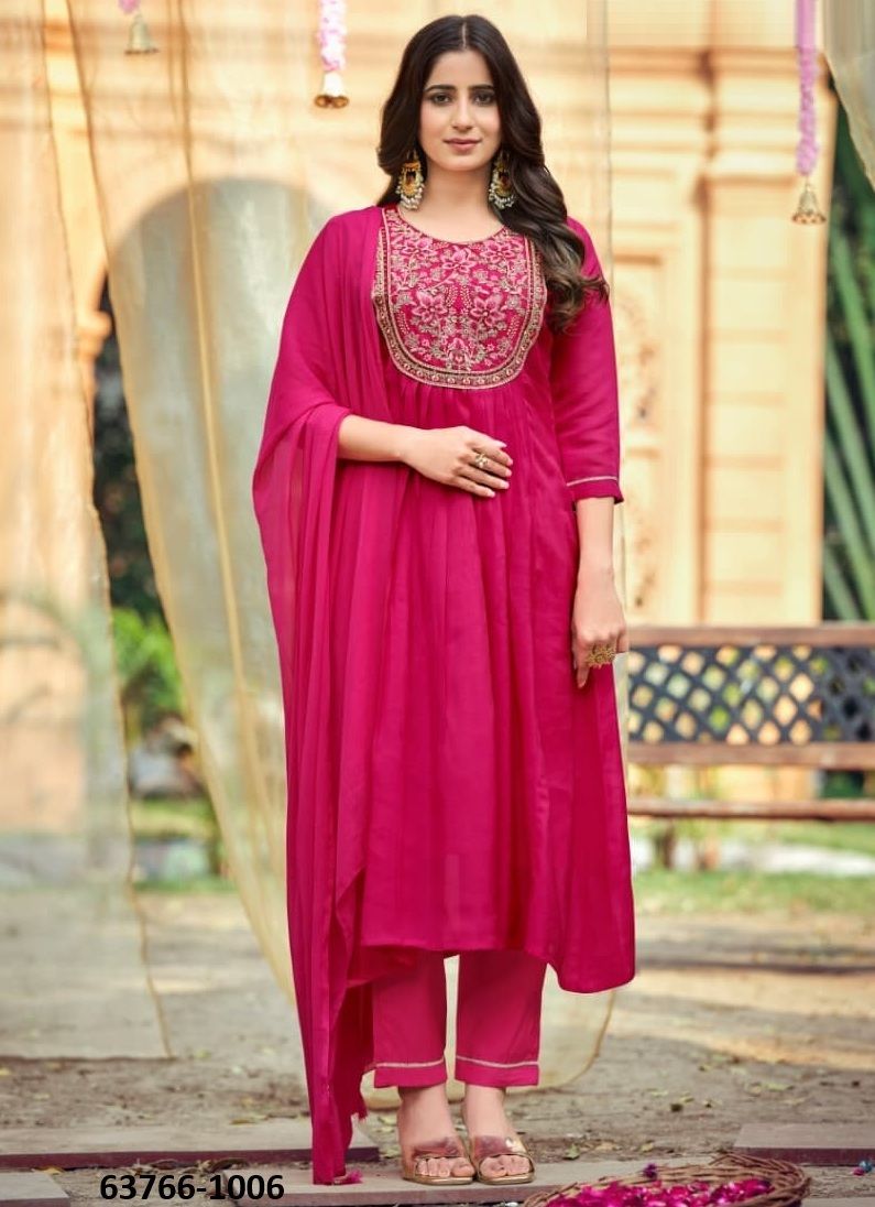 NOOR - Catalog # 63766 (Set of 6 Readymade Salwar Suits) by Ossm Ahmedabad