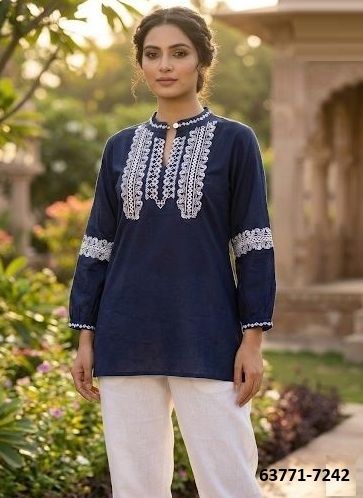 CHARMI 7 - Catalog # 63771 (Set of 5 Readymade Women's Kurtis / Tops) by Blue Hills
