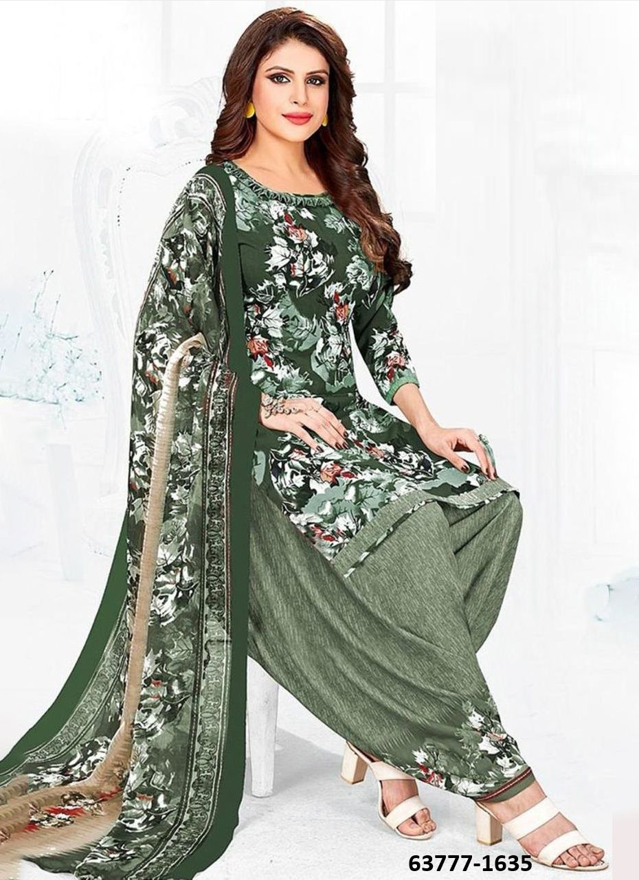 UN-STITCHED SUIT - DRESS MATERIAL - Catalog # 63777 (Set of 51 Semi-Stitched / Un-Stitched Suits) by Jagraasa