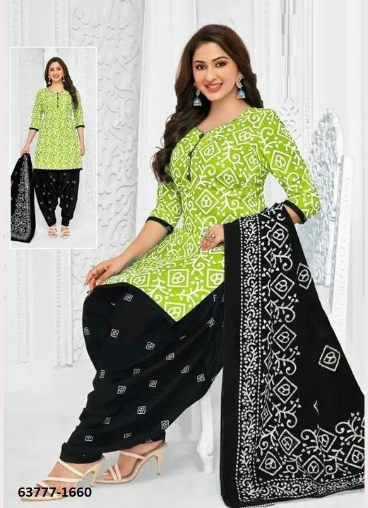 UN-STITCHED SUIT - DRESS MATERIAL - Catalog # 63777 (Set of 51 Semi-Stitched / Un-Stitched Suits) by Jagraasa