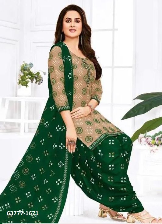 UN-STITCHED SUIT - DRESS MATERIAL - Catalog # 63777 (Set of 51 Semi-Stitched / Un-Stitched Suits) by Jagraasa