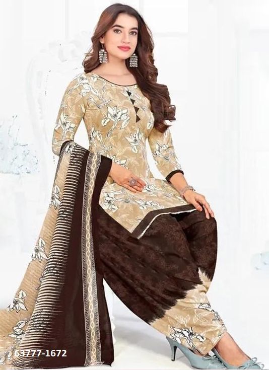 UN-STITCHED SUIT - DRESS MATERIAL - Catalog # 63777 (Set of 51 Semi-Stitched / Un-Stitched Suits) by Jagraasa