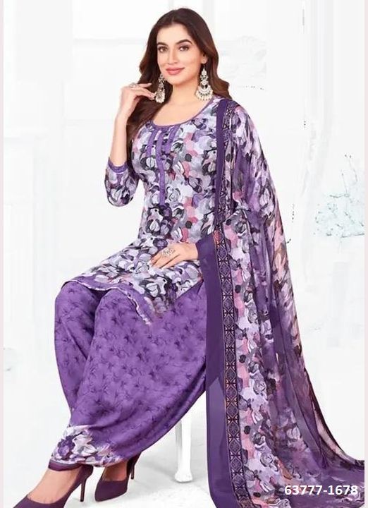 UN-STITCHED SUIT - DRESS MATERIAL - Catalog # 63777 (Set of 51 Semi-Stitched / Un-Stitched Suits) by Jagraasa