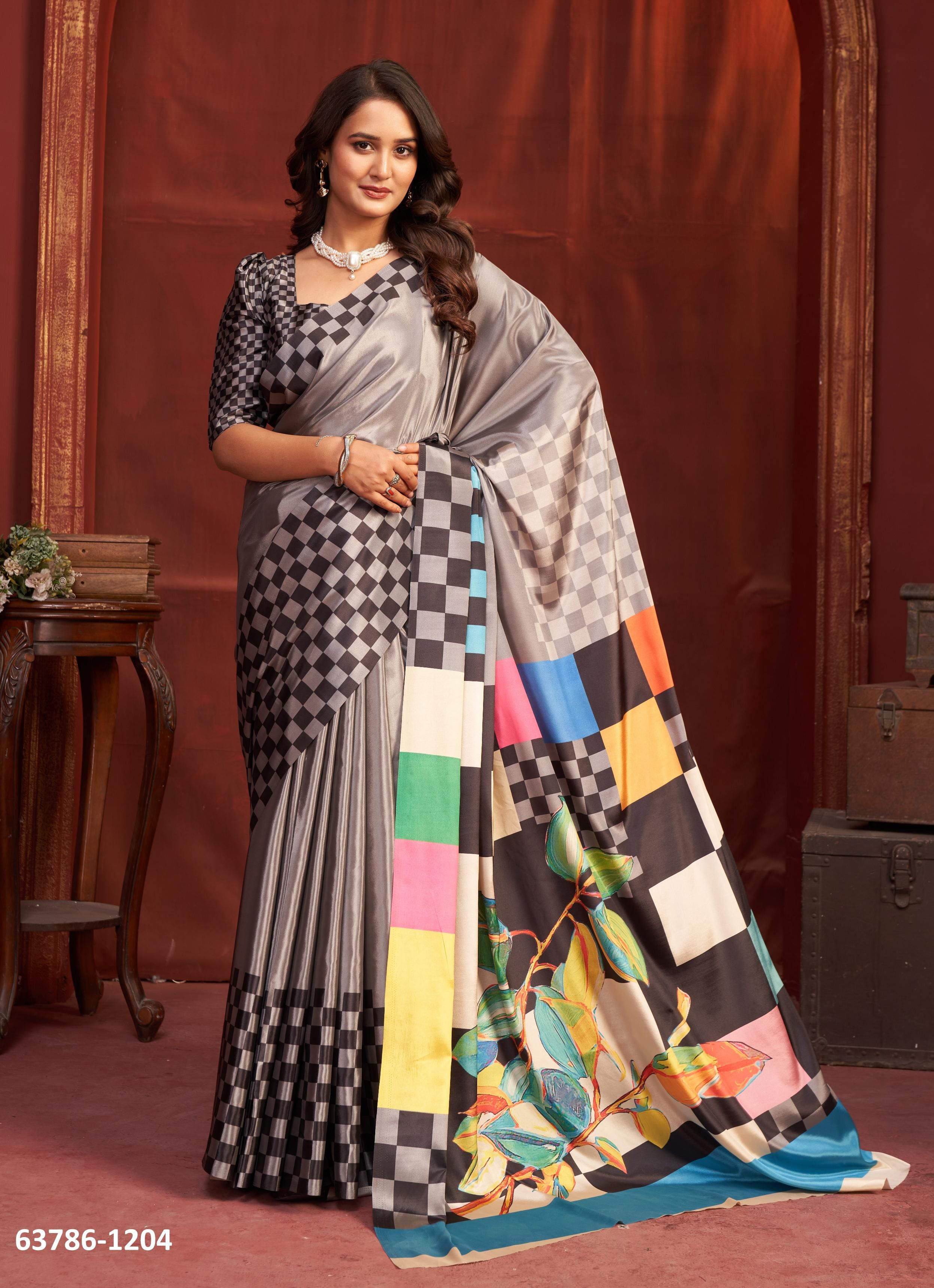 CORAL - Catalog # 63786 (Set of 9 Sarees) by Meheriya CORAL - Catalog # 63786 (Set of 9 Sarees) by Meheriya