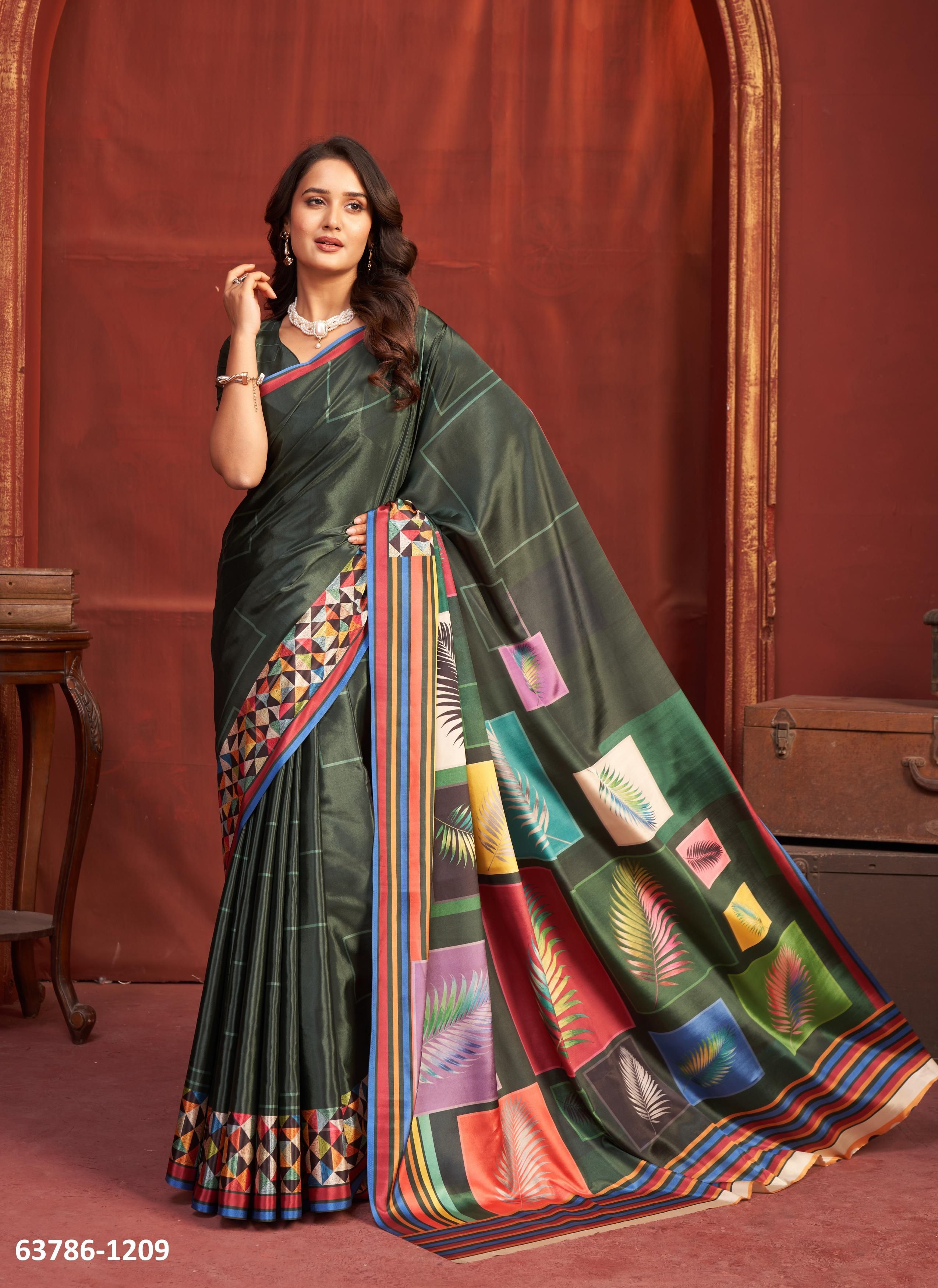 CORAL - Catalog # 63786 (Set of 9 Sarees) by Meheriya CORAL - Catalog # 63786 (Set of 9 Sarees) by Meheriya