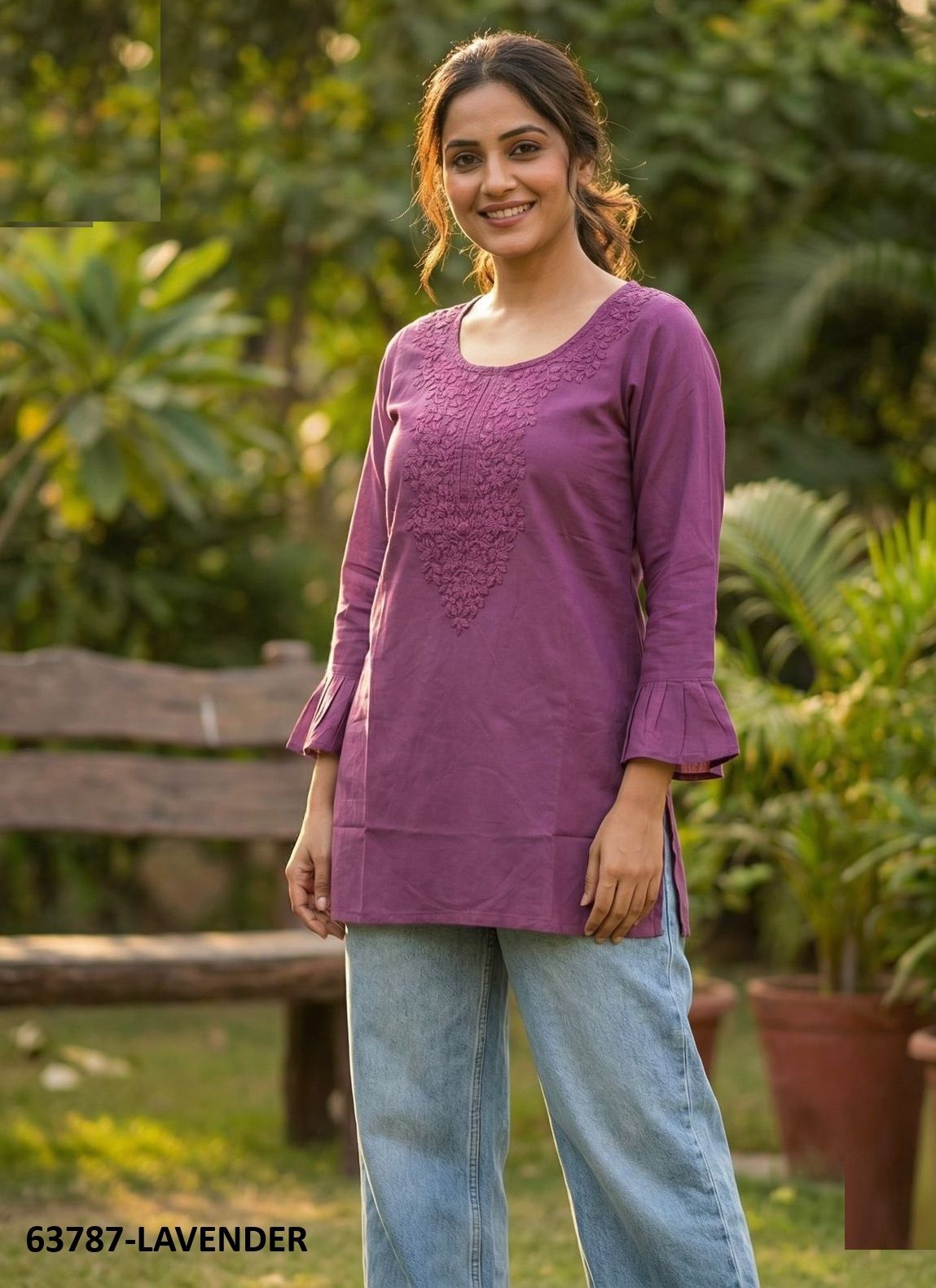 CHARMI 2 - Catalog # 63787 (Set of 12 Readymade Women's Kurtis / Tops) by Blue Hills
