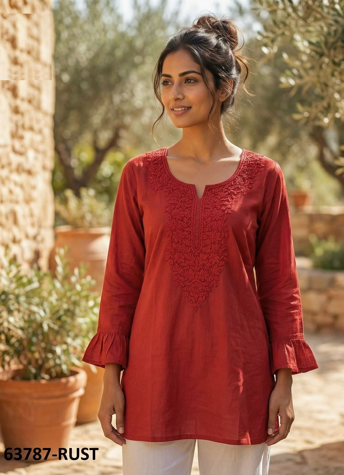 CHARMI 2 - Catalog # 63787 (Set of 12 Readymade Women's Kurtis / Tops) by Blue Hills