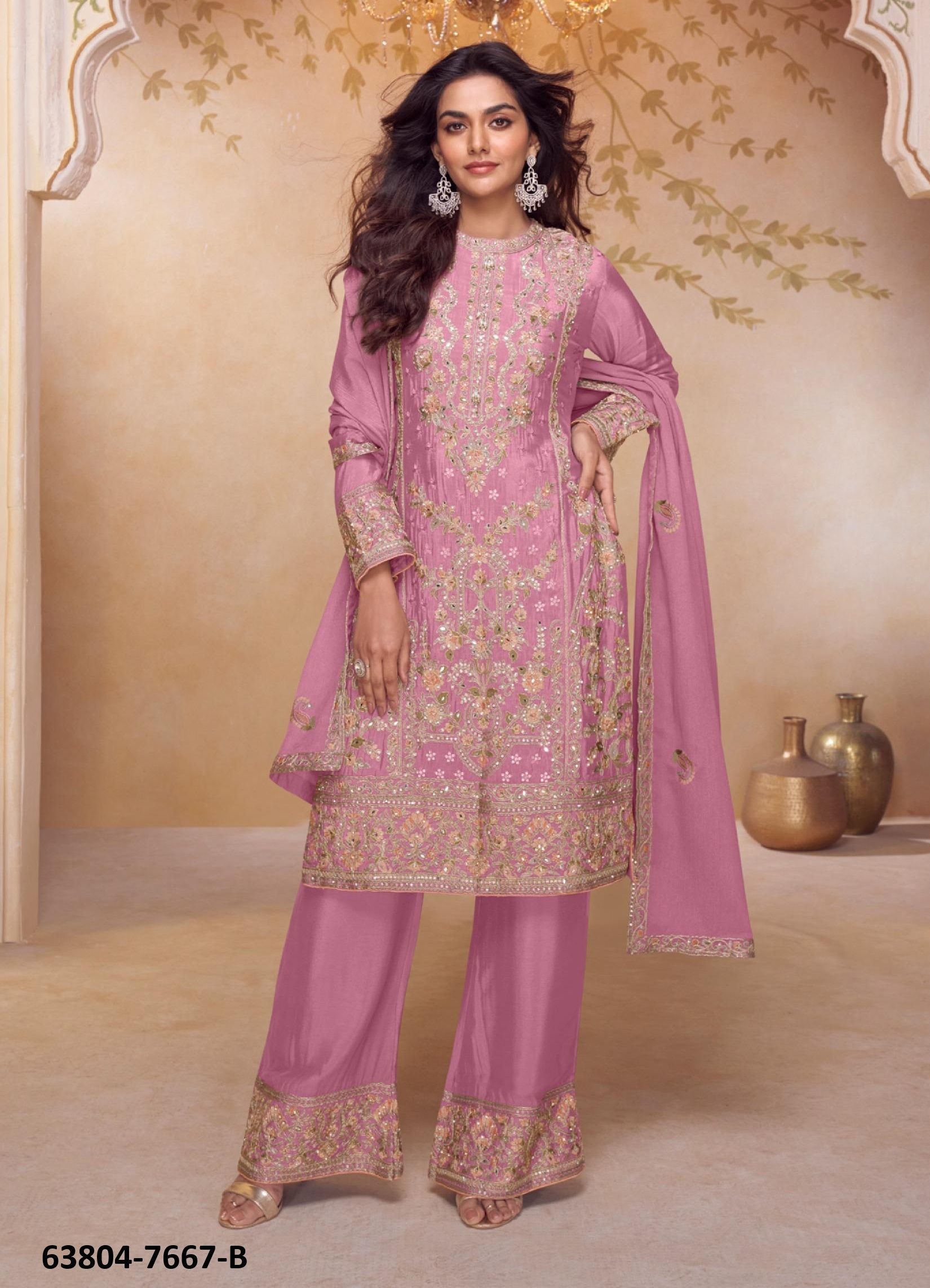 NAZAKAT - Catalog # 63804 (Set of 3 Readymade Salwar Suits) by Gulkayra Designer