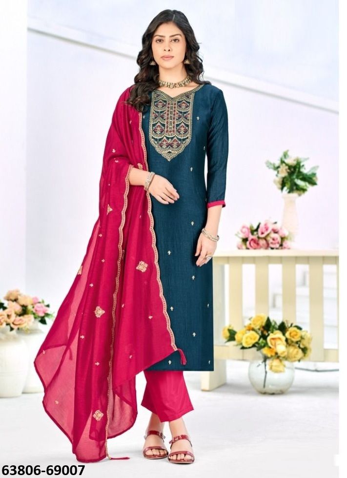 TURKISH - Catalog # 63806 (Set of 12 Readymade Salwar Suits) by Amdavadi Fashion