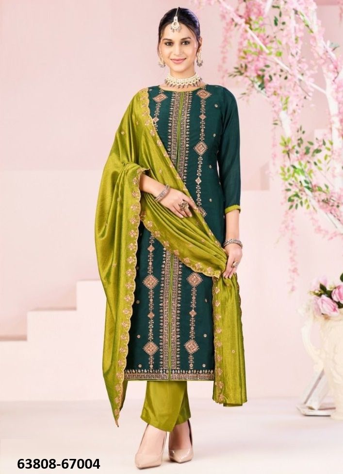 RUSTAM - Catalog # 63808 (Set of 12 Readymade Salwar Suits) by Amdavadi Fashion