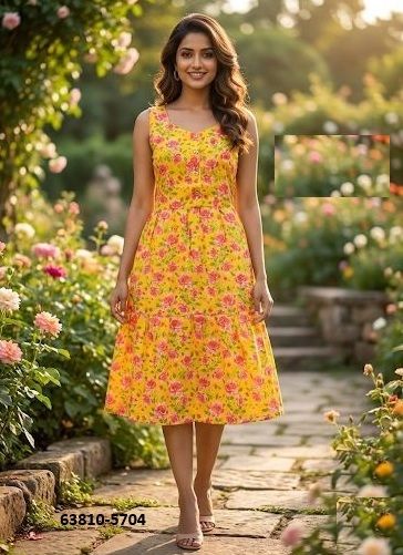 MIDI MAXI - Catalog # 63810 (Set of 7 Readymade Women's Kurtis / Tops) by Tentmen Clothing