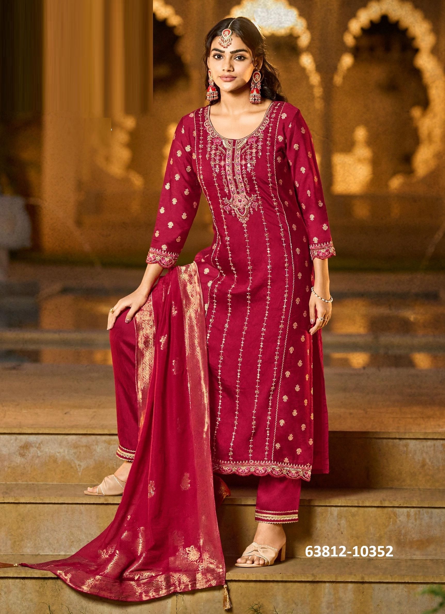 SONIKA - Catalog # 63812 (Set of 4 Readymade Salwar Suits) by Rangoon
