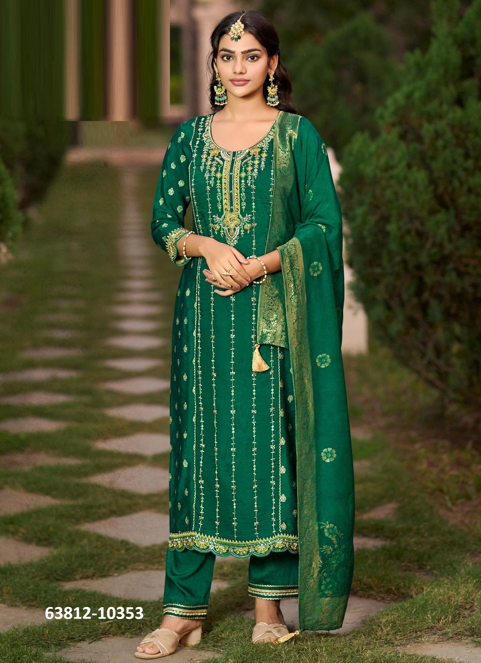 SONIKA - Catalog # 63812 (Set of 4 Readymade Salwar Suits) by Rangoon
