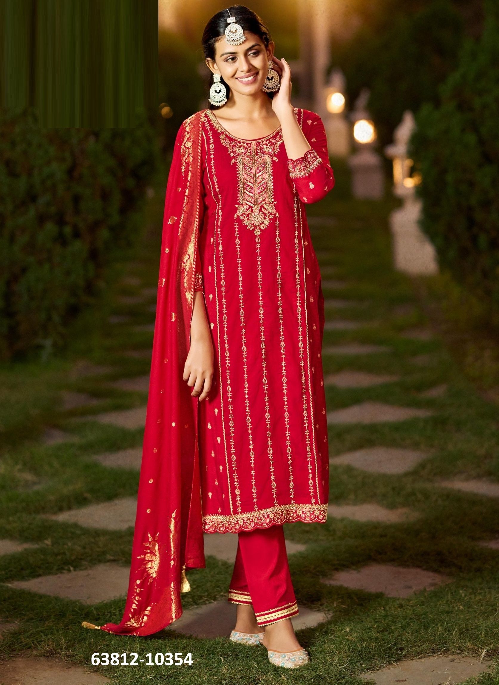 SONIKA - Catalog # 63812 (Set of 4 Readymade Salwar Suits) by Rangoon