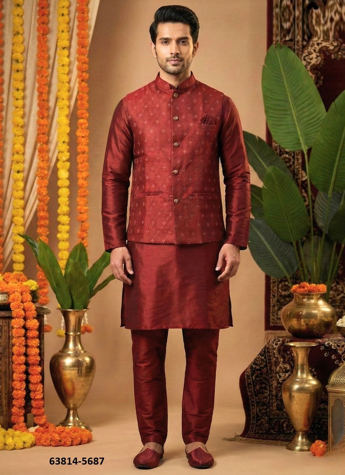 MANYAVAR NX - Catalog # 63814 (Set of 6 Men's Ethnic Wear) by Jagraasa MANYAVAR NX - Catalog # 63814 (Set of 6 Men's Ethnic Wear) by Jagraasa
