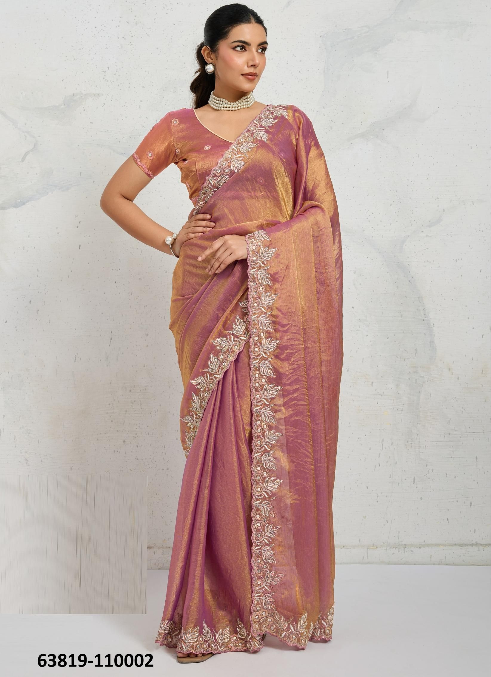 KAAYA VERVE - Catalog # 63819 (Set of 4 Sarees) by S-Ethnic Lifestyle