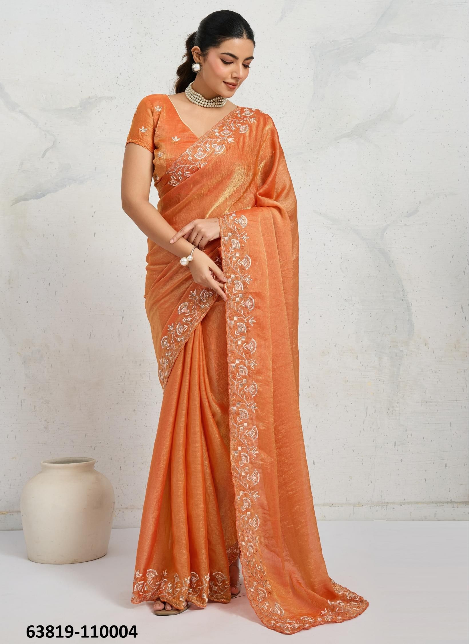 KAAYA VERVE - Catalog # 63819 (Set of 4 Sarees) by S-Ethnic Lifestyle
