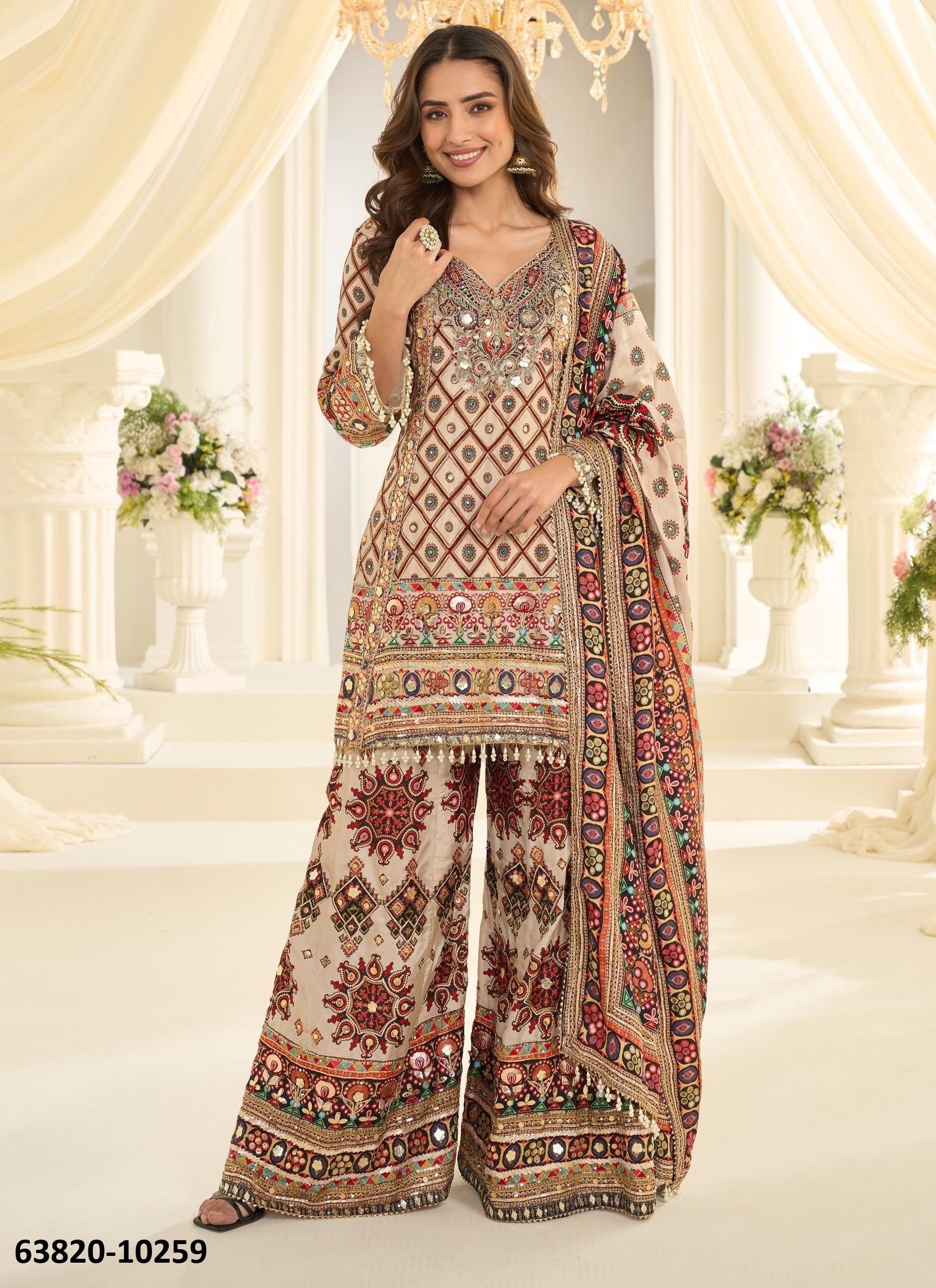 FATIMA - Catalog # 63820 (Set of 2 Readymade Salwar Suits) by Sayuri Designer