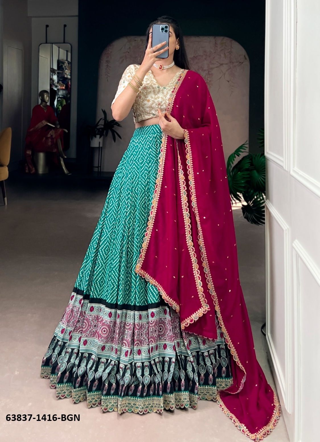 SERIES 1416 - Catalog # 63837 (Set of 4 Semi-Stitched Lehengas) by Raw Lemon SERIES 1416 - Catalog # 63837 (Set of 4 Semi-Stitched Lehengas) by Raw Lemon