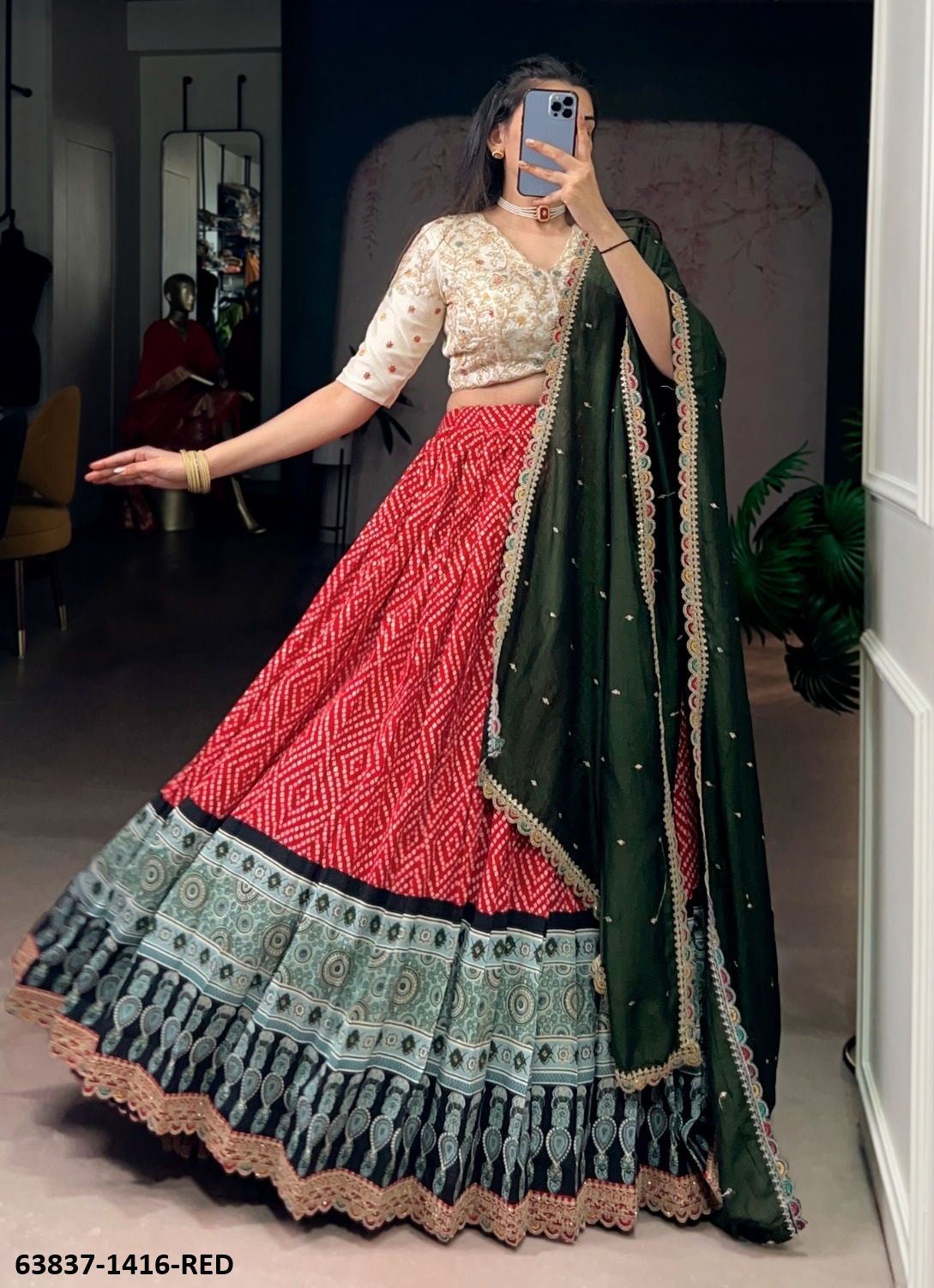 SERIES 1416 - Catalog # 63837 (Set of 4 Semi-Stitched Lehengas) by Raw Lemon SERIES 1416 - Catalog # 63837 (Set of 4 Semi-Stitched Lehengas) by Raw Lemon