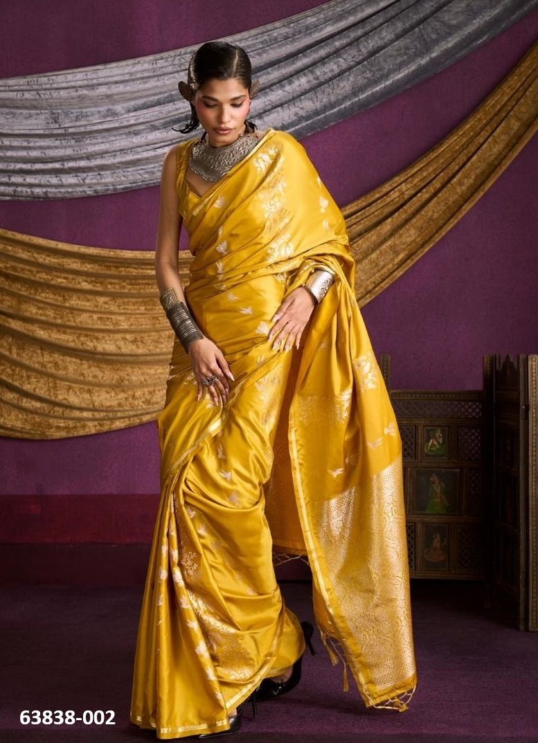 KANTHAKALA INDIGO - Catalog # 63838 (Set of 6 Sarees) by Rajtex Fabrics