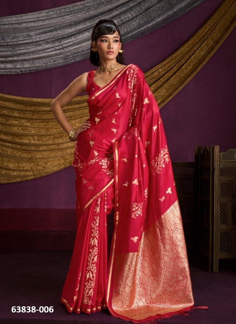 KANTHAKALA INDIGO - Catalog # 63838 (Set of 6 Sarees) by Rajtex Fabrics