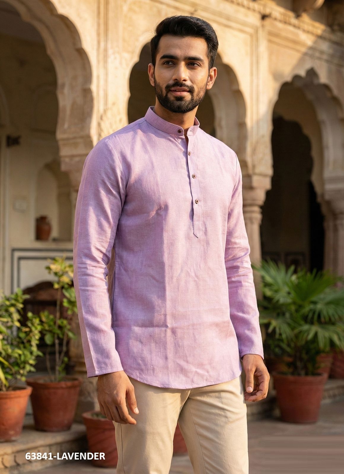 KHADI LINEN TRADITION - Catalog # 63841 (Set of 4 Men's Ethnic Wear) by Tentmen Clothing KHADI LINEN TRADITION - Catalog # 63841 (Set of 4 Men's Ethnic Wear) by Tentmen Clothing