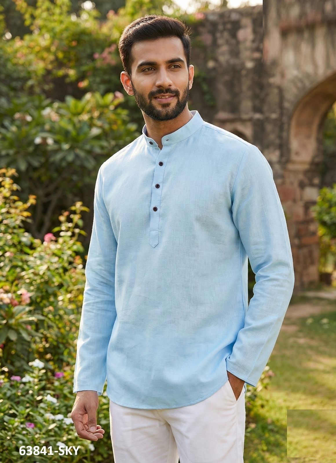 KHADI LINEN TRADITION - Catalog # 63841 (Set of 4 Men's Ethnic Wear) by Tentmen Clothing KHADI LINEN TRADITION - Catalog # 63841 (Set of 4 Men's Ethnic Wear) by Tentmen Clothing