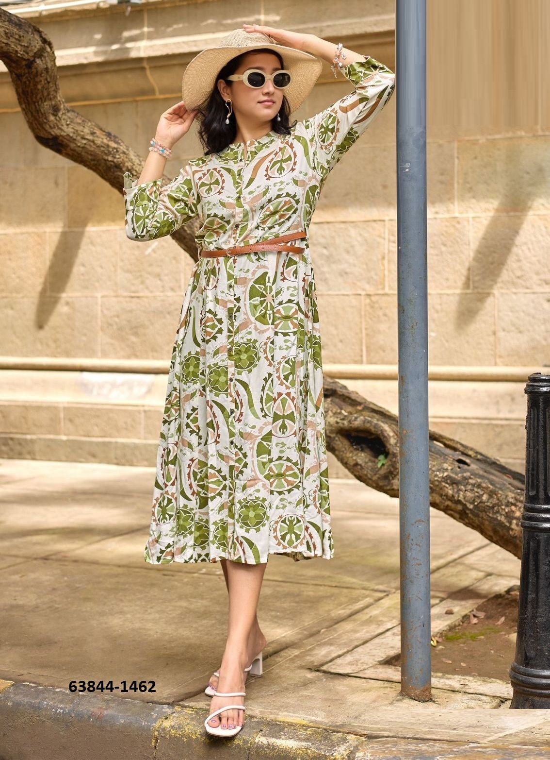 BELT 24 - Catalog # 63844 (Set of 6 Readymade Women's Kurtis / Tops) by Mittoo