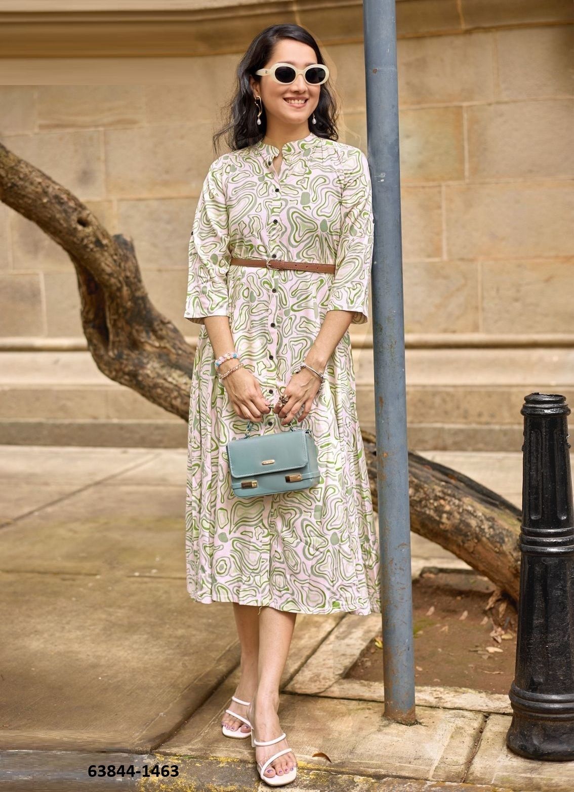 BELT 24 - Catalog # 63844 (Set of 6 Readymade Women's Kurtis / Tops) by Mittoo