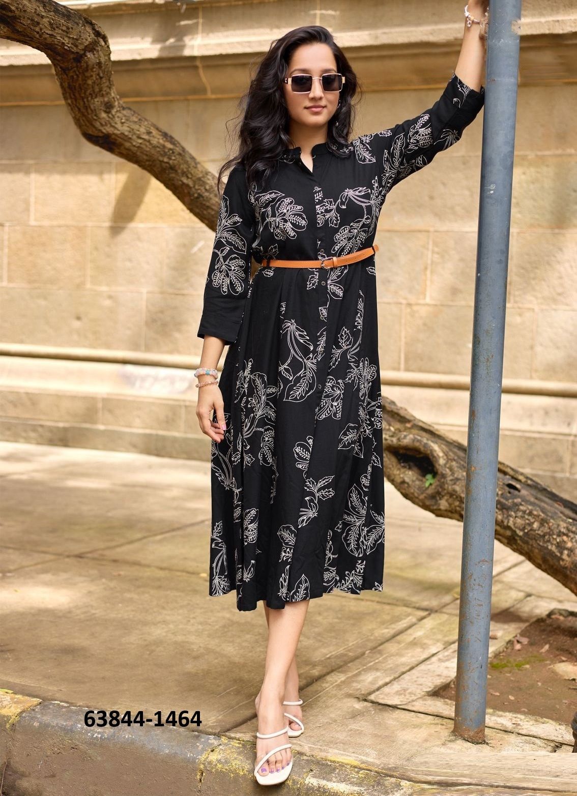 BELT 24 - Catalog # 63844 (Set of 6 Readymade Women's Kurtis / Tops) by Mittoo