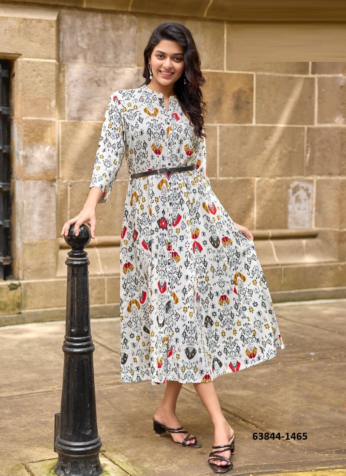 BELT 24 - Catalog # 63844 (Set of 6 Readymade Women's Kurtis / Tops) by Mittoo