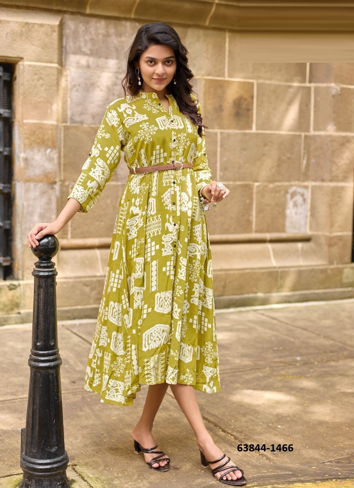 BELT 24 - Catalog # 63844 (Set of 6 Readymade Women's Kurtis / Tops) by Mittoo