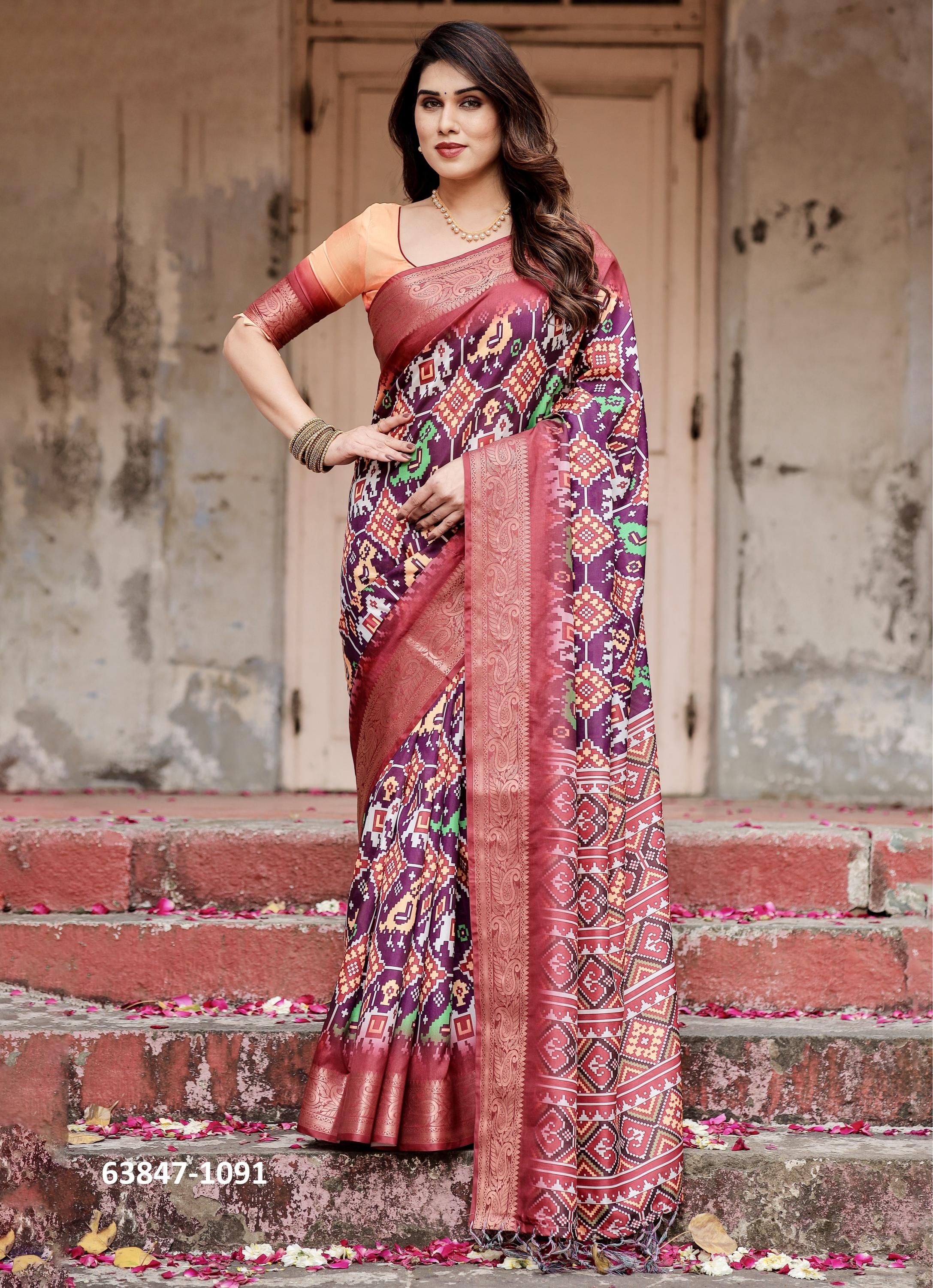 VARSHA 1091 - Catalog # 63847 (Set of 10 Sarees) by Serengeti VARSHA 1091 - Catalog # 63847 (Set of 10 Sarees) by Serengeti