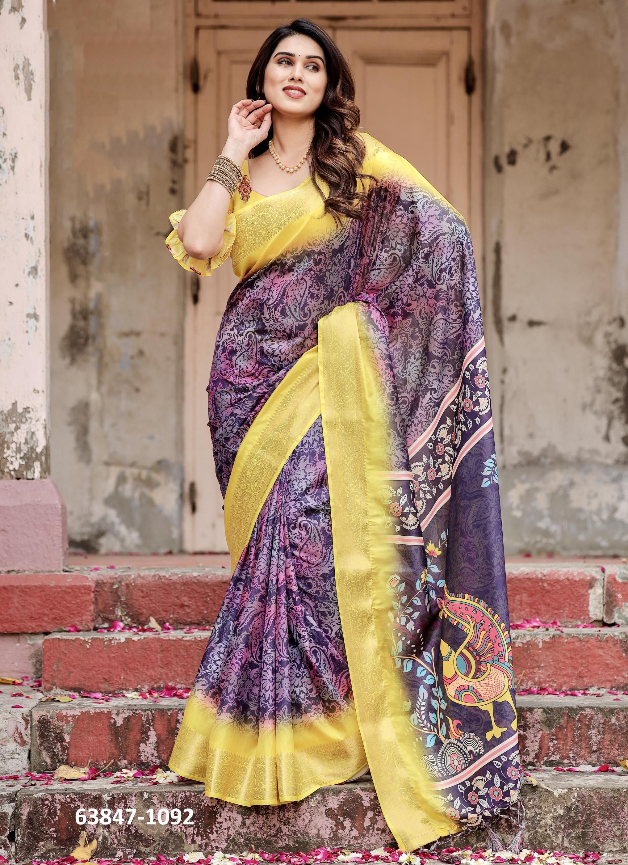 VARSHA 1091 - Catalog # 63847 (Set of 10 Sarees) by Serengeti VARSHA 1091 - Catalog # 63847 (Set of 10 Sarees) by Serengeti