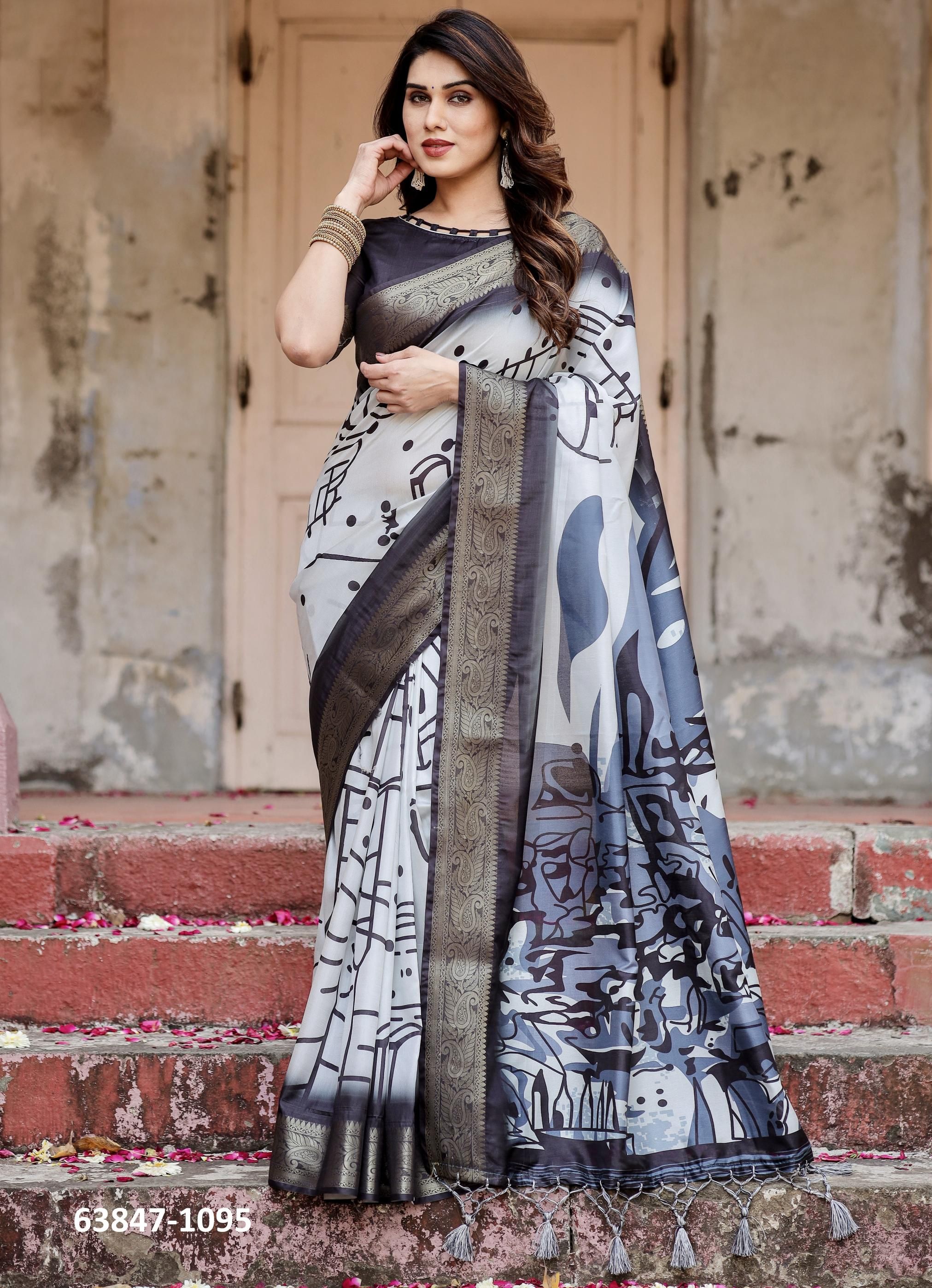 VARSHA 1091 - Catalog # 63847 (Set of 10 Sarees) by Serengeti VARSHA 1091 - Catalog # 63847 (Set of 10 Sarees) by Serengeti