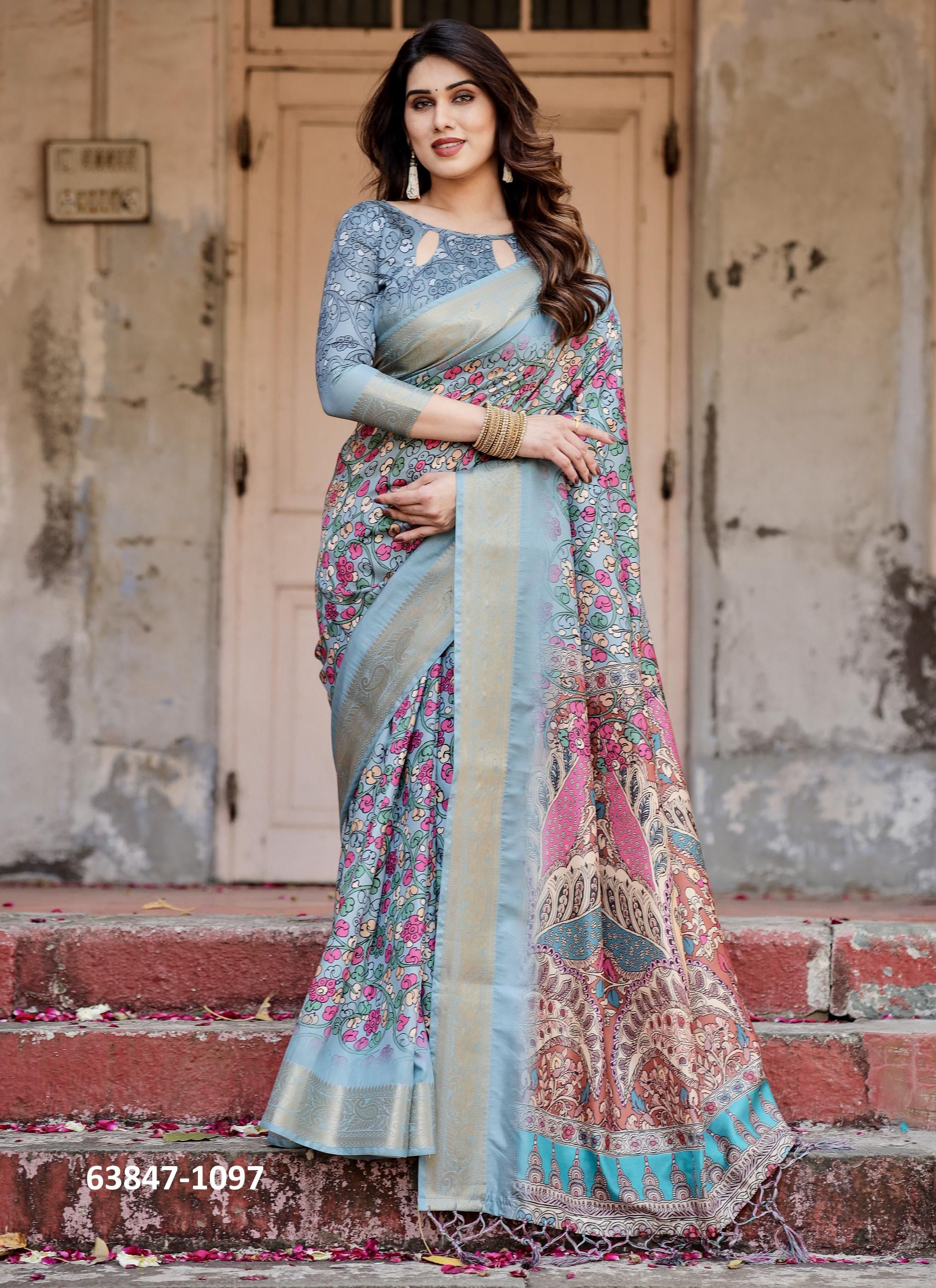 VARSHA 1091 - Catalog # 63847 (Set of 10 Sarees) by Serengeti VARSHA 1091 - Catalog # 63847 (Set of 10 Sarees) by Serengeti