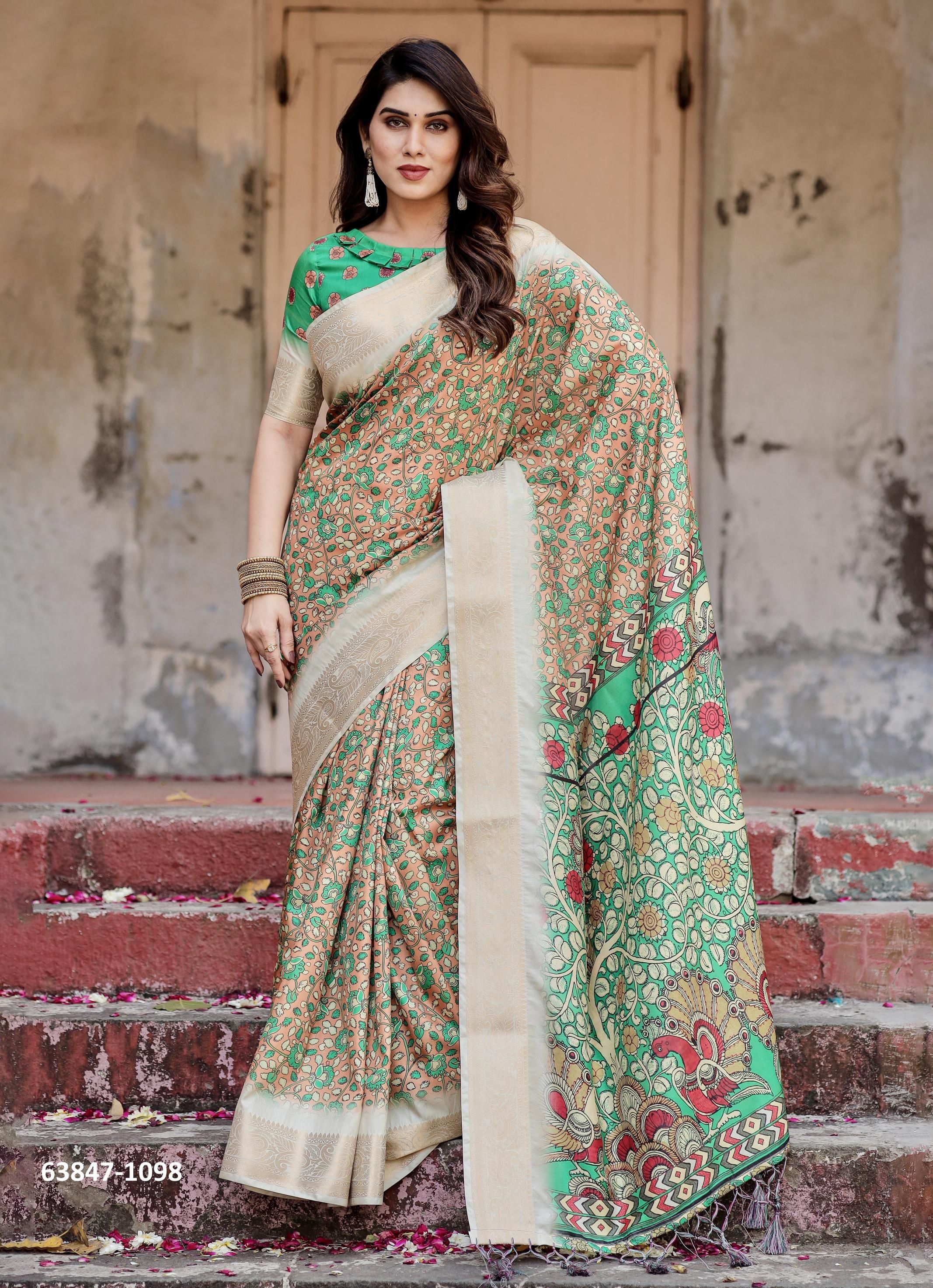 VARSHA 1091 - Catalog # 63847 (Set of 10 Sarees) by Serengeti VARSHA 1091 - Catalog # 63847 (Set of 10 Sarees) by Serengeti