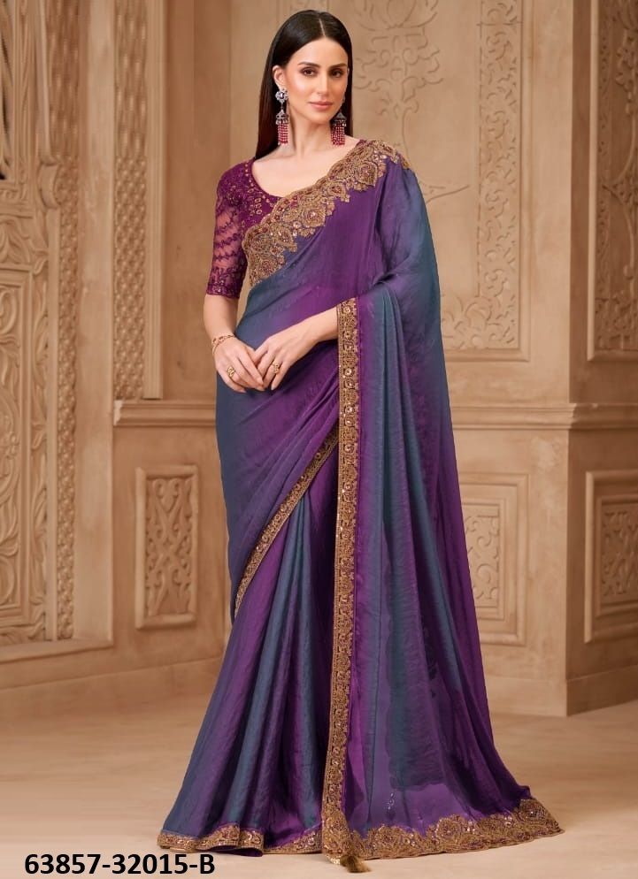 COLORS OF 32015 - Catalog # 63857 (Set of 6 Sarees) by The Fashion Hub