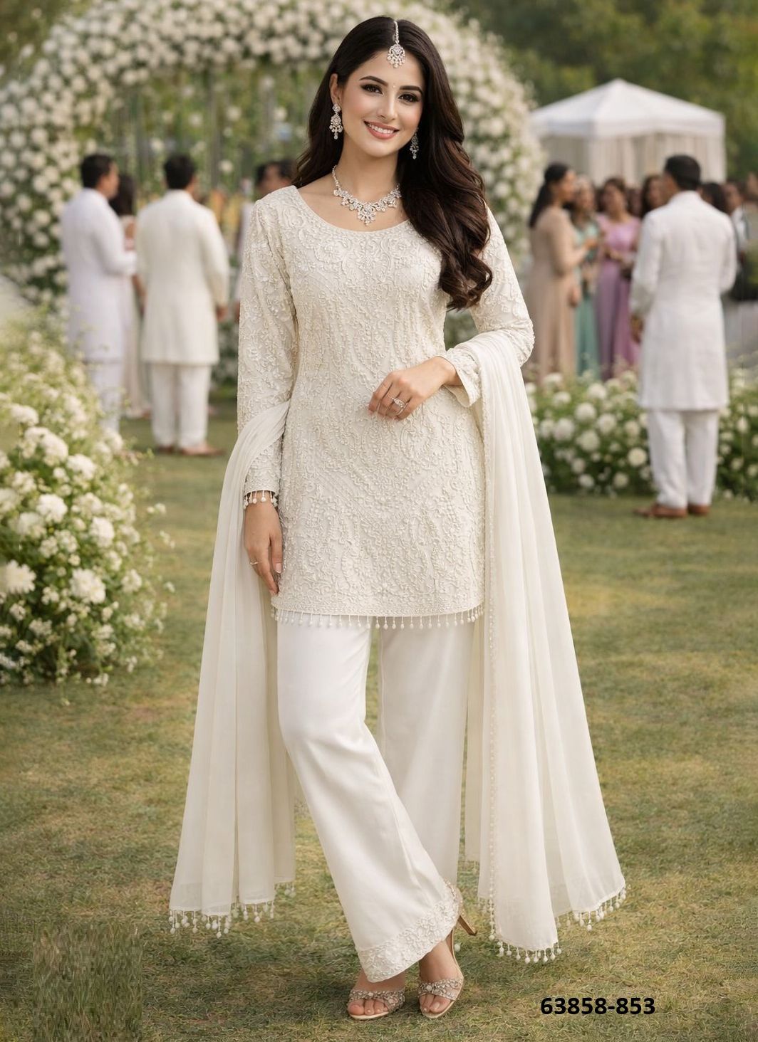 BEADS - Catalog # 63858 (Set of 3 Readymade Salwar Suits) by Meheriya BEADS - Catalog # 63858 (Set of 3 Readymade Salwar Suits) by Meheriya