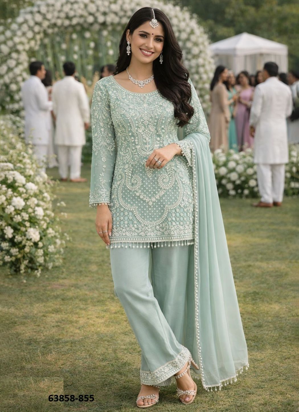 BEADS - Catalog # 63858 (Set of 3 Readymade Salwar Suits) by Meheriya BEADS - Catalog # 63858 (Set of 3 Readymade Salwar Suits) by Meheriya