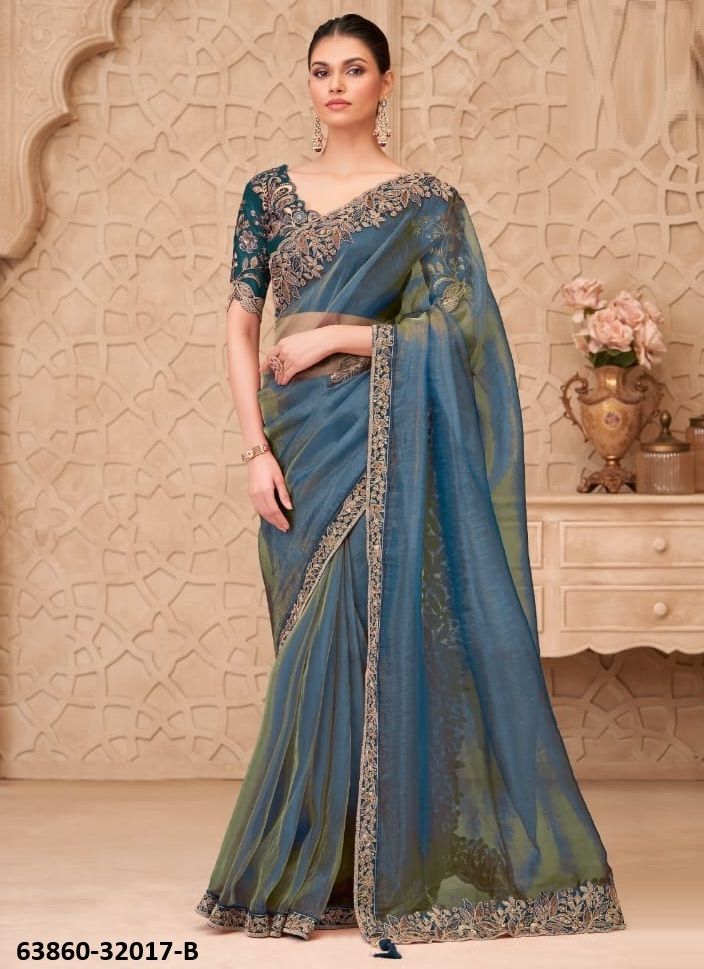 COLORS OF 32017 - Catalog # 63860 (Set of 6 Sarees) by The Fashion Hub