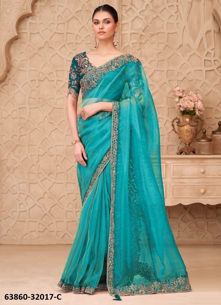 COLORS OF 32017 - Catalog # 63860 (Set of 6 Sarees) by The Fashion Hub