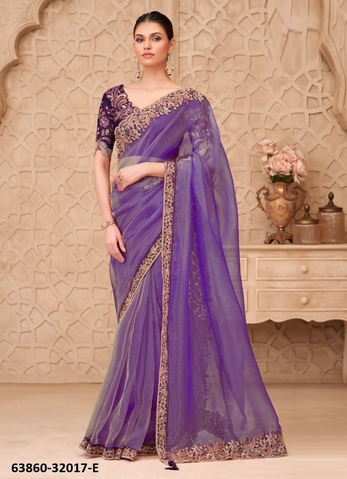 COLORS OF 32017 - Catalog # 63860 (Set of 6 Sarees) by The Fashion Hub