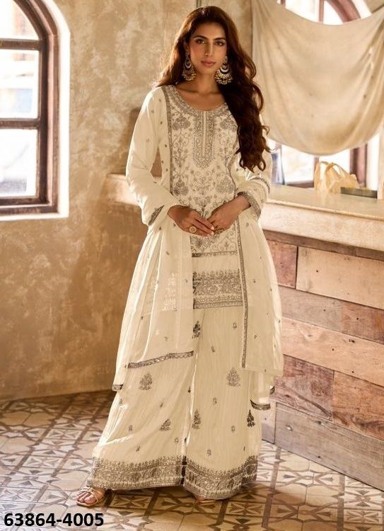 MUSKAAN - Catalog # 63864 (Set of 3 Readymade Salwar Suits) by Rasalika