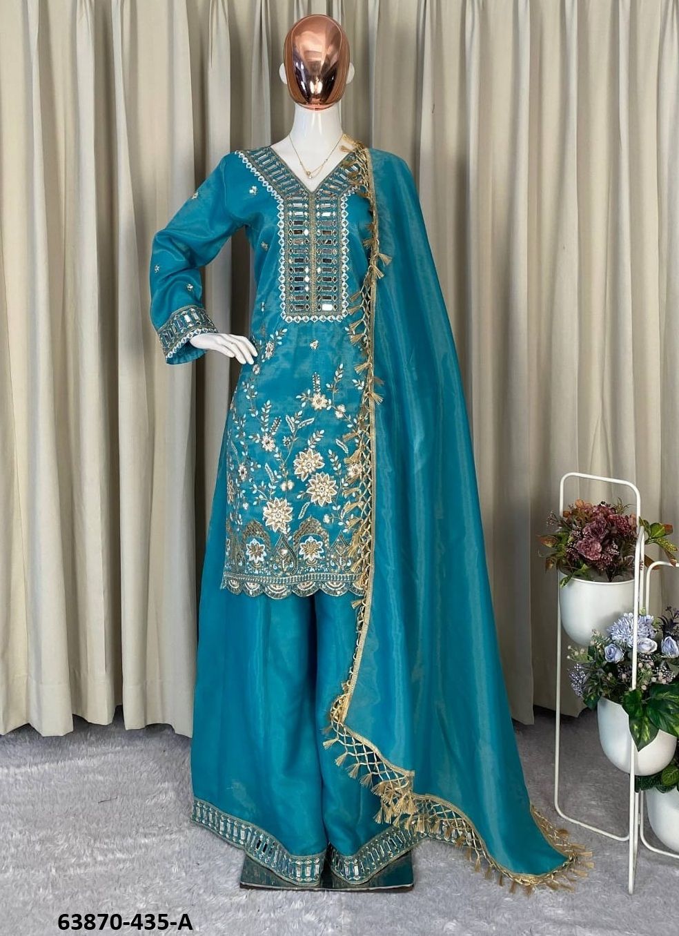 MOSS MIRROR - Catalog # 63870 (Set of 3 Readymade Salwar Suits) by Desi Muse MOSS MIRROR - Catalog # 63870 (Set of 3 Readymade Salwar Suits) by Desi Muse